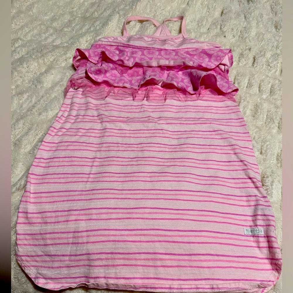 Naartjie Pink Striped Kids Dress